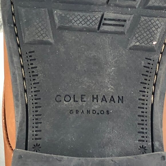 Cole Haan Men\'s Size 9.5M Warren Grand.OS Brown Leather Cap Toe Oxford Shoes
